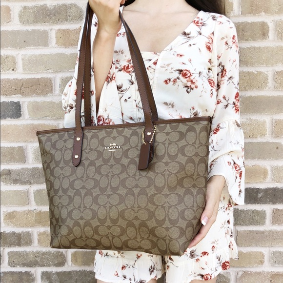 Gaby’sBags👜💕-NWT Coach Tote ZIP Tote - Picture 3 of 7